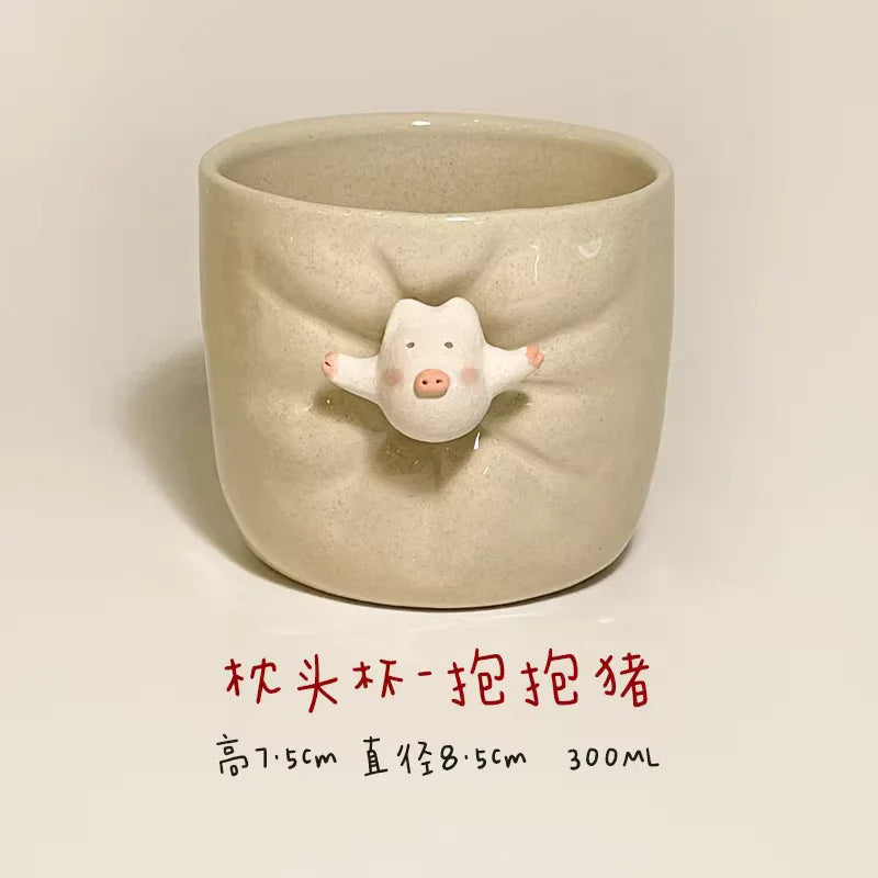 Ceramic coffee cup | Cute magnetic design - PetCeramicArt