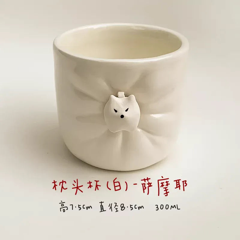 Ceramic coffee cup | Cute magnetic design - PetCeramicArt