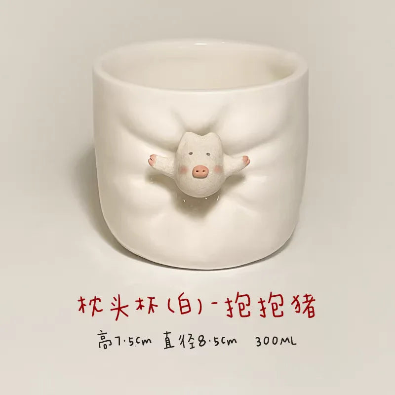 Ceramic coffee cup | Cute magnetic design - PetCeramicArt