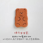 Biscuit-shaped ceramic refrigerator magnets - PetCeramicArt