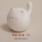 Round cat figurine - PetCeramicArt