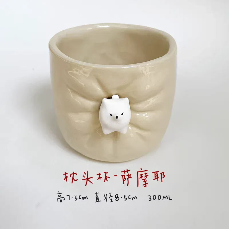 Ceramic coffee cup | Cute magnetic design - PetCeramicArt