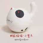 Round cat figurine - PetCeramicArt