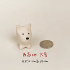 Ceramic dog figurine | Miniature handmade dog - PetCeramicArt