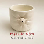 Ceramic coffee cup | Cute magnetic design - PetCeramicArt