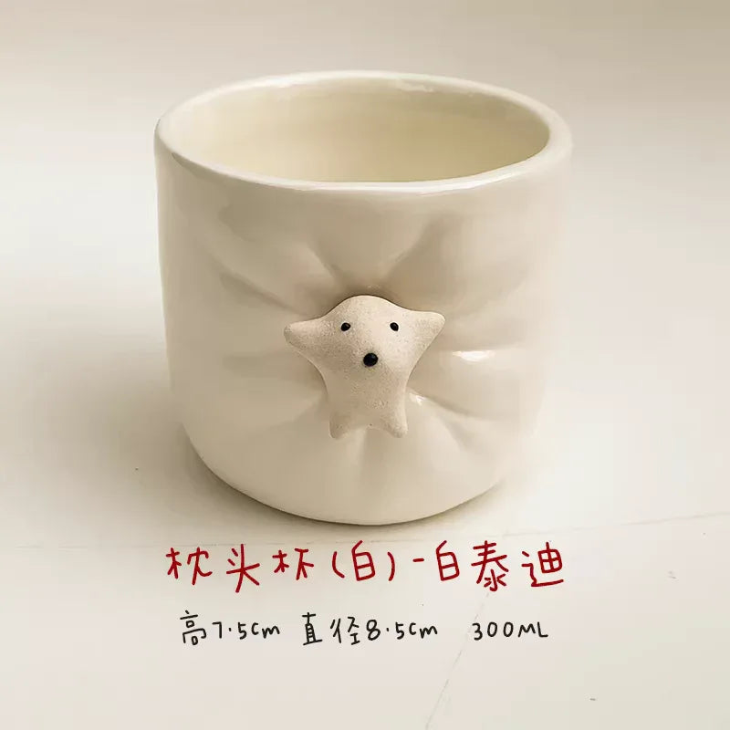 Ceramic coffee cup | Cute magnetic design - PetCeramicArt