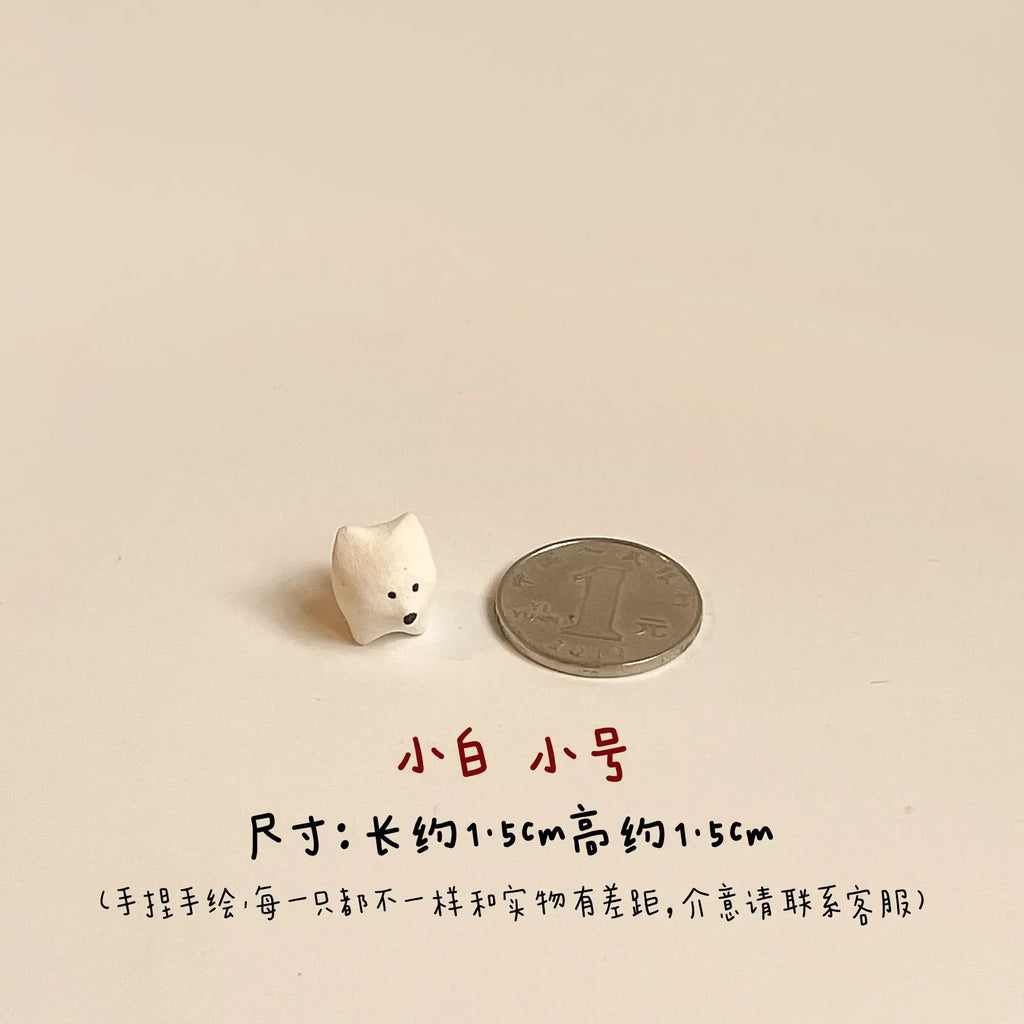 Ceramic Pomeranian and Samoyed dogs - PetCeramicArt