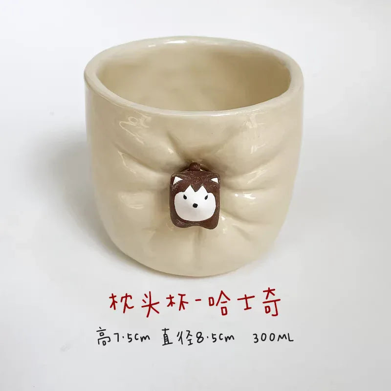 Ceramic coffee cup | Cute magnetic design - PetCeramicArt