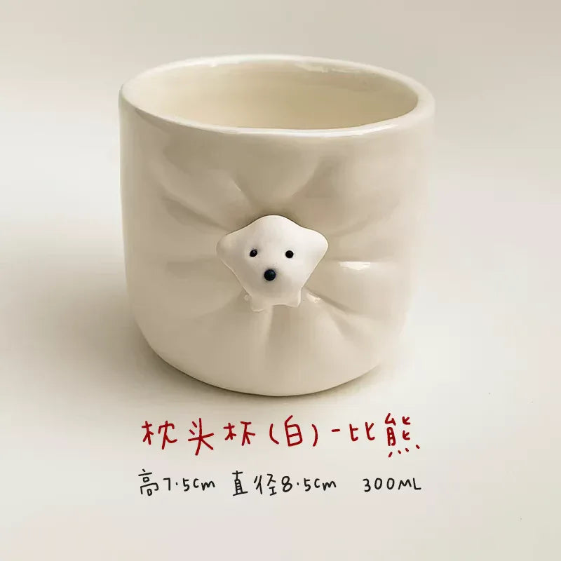 Ceramic coffee cup | Cute magnetic design - PetCeramicArt