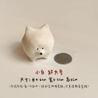 Ceramic Pomeranian and Samoyed dogs - PetCeramicArt