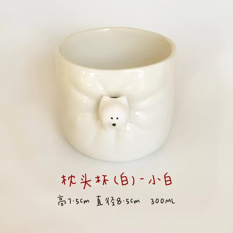 Ceramic coffee cup | Cute magnetic design - PetCeramicArt