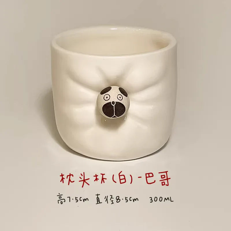 Ceramic coffee cup | Cute magnetic design - PetCeramicArt