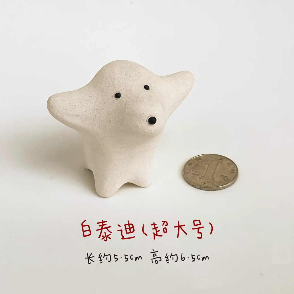 Ceramic dog figurine | Miniature handmade dog - PetCeramicArt